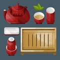 Traditional chinese tea utensil set Royalty Free Stock Photo