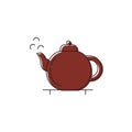 Traditional Chinese teapot vector icon drink symbol isolated on white background Royalty Free Stock Photo