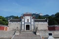 Temple in Sandouping at Yangtze river Royalty Free Stock Photo