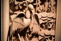 Traditional Chinese woodcarving of bird