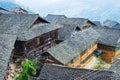 Traditional chinese Zhuang Long Ji minority village wooden houses