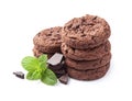 Traditional chocolate cookies with chocolate