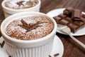 Traditional chocolate souffle Royalty Free Stock Photo