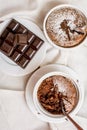 Traditional chocolate souffle Royalty Free Stock Photo