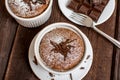 Traditional chocolate souffle Royalty Free Stock Photo