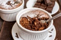 Traditional chocolate souffle Royalty Free Stock Photo