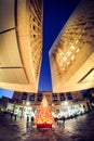 The traditional Chrismas tree on the streets of Valleta city center. Royalty Free Stock Photo