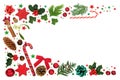 Traditional Christmas Abstract Background Border Royalty Free Stock Photo