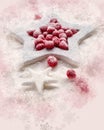 Digital Christmas Watercolour & Photograph Combined - Traditional Christmas Cake, Tradition Christmas decorations, England, UK