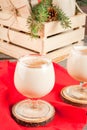 Traditional Christmas cocktail - Irish Cream, Cola de mono Royalty Free Stock Photo