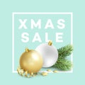 Traditional Christmas decoration elements. Modern card or poster designs. Royalty Free Stock Photo