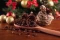 Traditional christmas food raisins. Christmas Party Decoration Royalty Free Stock Photo