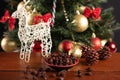 Traditional christmas food raisins. Christmas Party Decoration Royalty Free Stock Photo