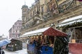 Traditional Christmas Market in front of the Town Hall in well-known medieval town of Rothenburg ob der Tauber, Bavaria, Germany Royalty Free Stock Photo