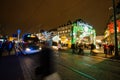 Traditional Christmas market in the historic Strasbourg France Royalty Free Stock Photo