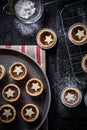 Traditional Christmas mince pie Royalty Free Stock Photo