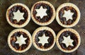 Mince tarts n vintage baking sheet