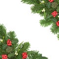 Traditional Christmas Nature Background Border Royalty Free Stock Photo