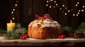 Traditional Christmas Panettone Cake