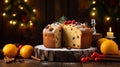 Traditional Christmas Panettone Cake