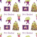 A traditional Christmas repeating seamless pattern for design
