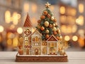 a traditional Christmas scene with a tree Royalty Free Stock Photo