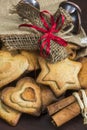 Traditional Christmas spiced cookies Royalty Free Stock Photo