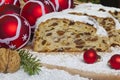 Traditional Christmas stollen