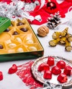 Traditional Christmas sweets close up Royalty Free Stock Photo