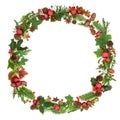 Traditional Christmas Wreath Garland Royalty Free Stock Photo