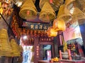 Traditional circle incense at temple, Macau, China