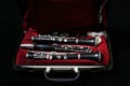 Traditional clarinet in case Royalty Free Stock Photo