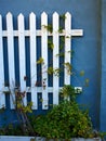 Traditional classic design white wooden fence