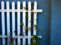 Traditional classic design white wooden fence