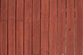 Traditional classic swedish red paint on wooden wall