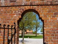 Traditional classical stone arch gate Denmark Royalty Free Stock Photo