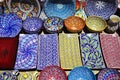 Traditional clay goods in shop in the medina of Tunis