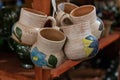 Traditional clay jugs. Oaxaca, Mexico Royalty Free Stock Photo