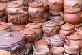 Traditional clay pots for cooking in Georgia. Royalty Free Stock Photo