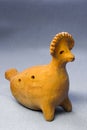 Traditional clay toy whistle chicken Royalty Free Stock Photo