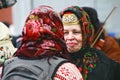 Traditional clothes of Russia and shawls