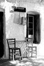 Traditional coffee shop in a Greek village