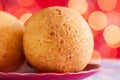 Traditional Colombian bunuelos Deep Fried Cheese Bread Royalty Free Stock Photo