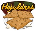 Traditional Colombian Fried Puff Pastry or Hojaldre, Vector Illustration