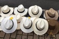 Display store of typical traditional Colombian hats