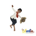 Traditional colombian man dancing