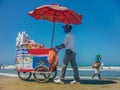 Traditional Colombian Vendors on the Beach