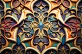 traditional colored arabic pattern, mosaic background, Generative AI