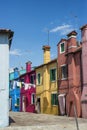 Traditional colored houses in Burano