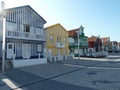 Traditional colored houses in Costa Nova, Portugal